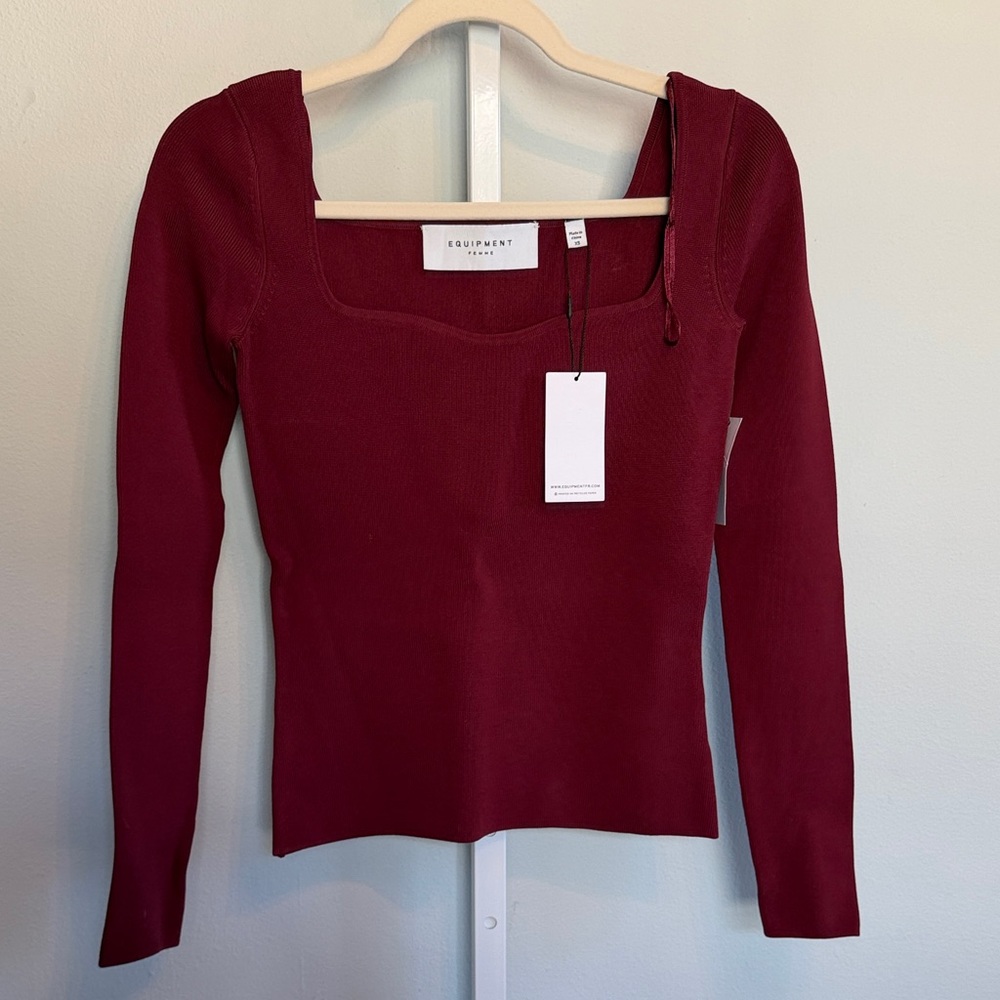Equipment Women's Bordeaux Long Sleeve Top